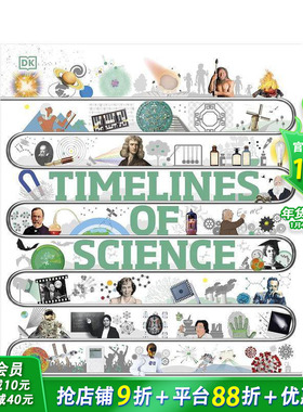 【现货】科学进化时间图谱 【Timelines】Timelines of Science 英文儿童插画科普绘本 进口童书