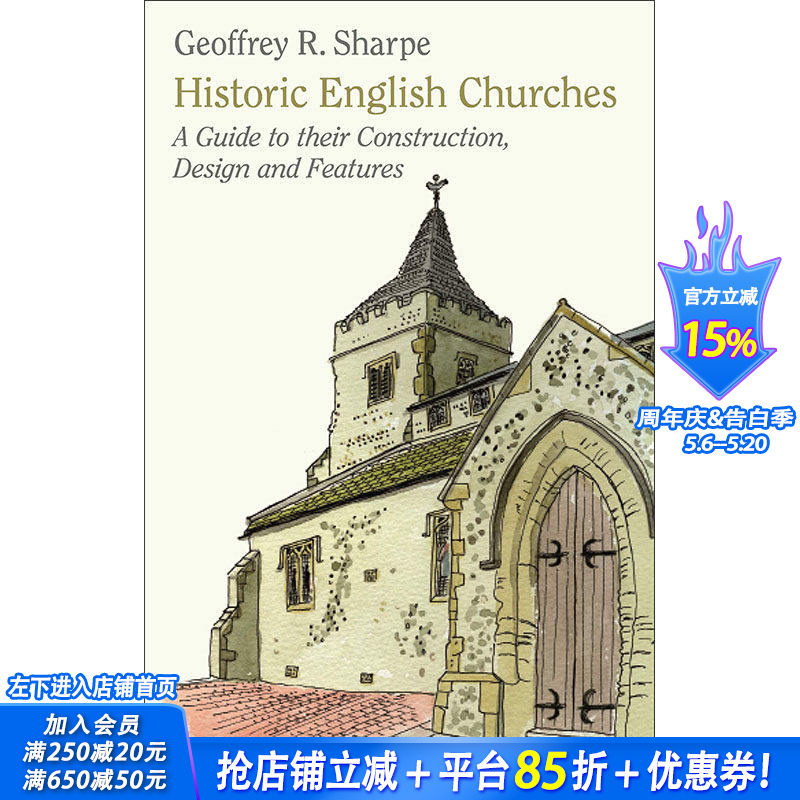 【现货】历史上的英国教堂：关于教堂的建造、设计和特点的指南Historic English Churches 建筑设计 英文原版正版进口书