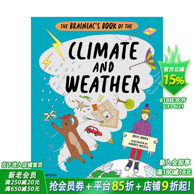 【现货】超天才之书：气候与天气The Brainiac's Book of the Climate and Weather 7岁少儿自然百科知识趣味故事绘本 英文进口书