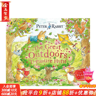 【现货】彼得兔:户外快乐寻宝 翻翻书 Peter Rabbit: The Great Outdoors Treasure Hunt 英文儿童插画故事绘本 进口童书