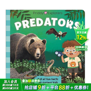 【现货】【普里迪探索者】掠食者 Priddy Explorers: Predators 英文儿童插画科普绘本 进口童书