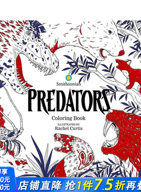 【预售】掠食者：史密森图画书 Predators: A Smithsonian Coloring Book 原版英文生活综合 正版进口书籍 善优图书