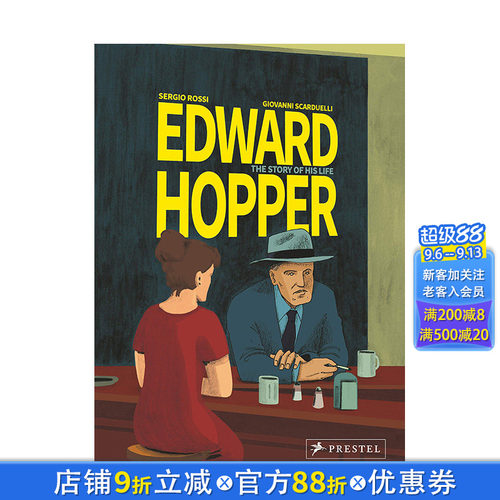 【现货】Edward Hopper: The Story of His Life，爱德华·霍珀：他的人生故事 精装 英文原版进口漫画
