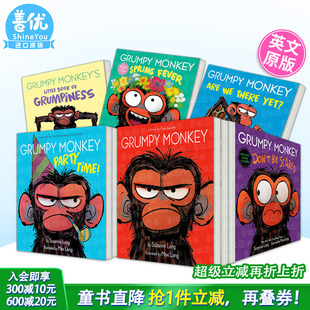 可选拍 英文启蒙进口书 英语儿童情绪管理 平装 现货 暴怒猴绘本10册 儿童漫画 Monkey Grumpy 猴子 纸板书 脾气暴躁 精装