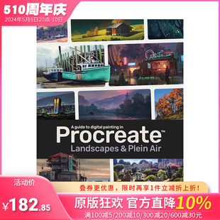 正版 Guide 预售 Procreate Digital Painting 进口书籍画册 英文原版 Procreate数字绘画指南：风景画与户外画