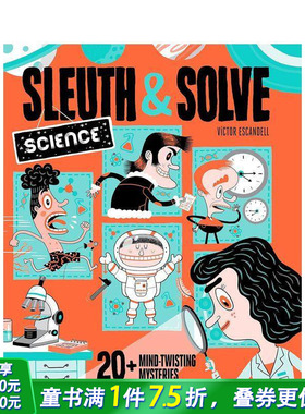【现货】侦探与解谜：科学 20多个烧脑谜题 Sleuth & Solve: Science 亲子益智游戏互动 英文原版正版进口书