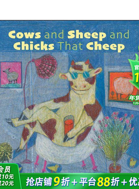 【现货】哞哞羊和叽喳鸡 Cows and Sheep and Chicks That Cheep 英文儿童插画故事绘本 进口童书