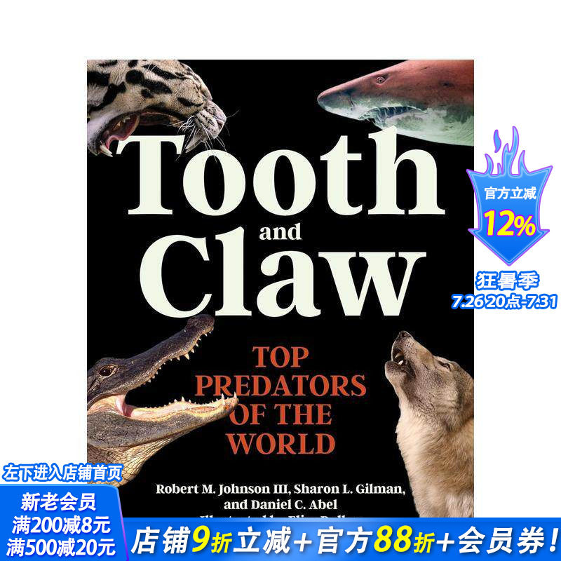 【预售】牙齿和爪子：世界掠食者 Tooth and Claw:  Predators of the World 原版英文社会科学 正版进口书