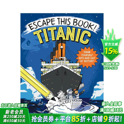 【预售】逃离这本书！泰坦尼克号（精装） Escape This Book! Titanic 英文儿童桥梁章节故事 英语拓展阅读进口书 中年级读物