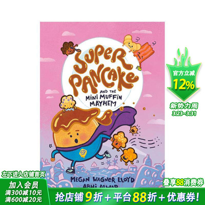 【预售】超级煎饼和迷你松饼大混乱 Super Pancake and the Mini Muffin Mayhem 英文儿童漫画故事 英语拓展阅读进口童书