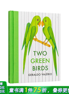 【预售】英文原版 两只绿色小鸟 Two Green Birds  儿童英语艺术插画绘本 精装 进口图书 善优童书