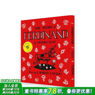 【现货】英文 爱花的牛（75周年纪念版）The Story of Ferdinand: 75th Anniversary Edition 儿童英语绘本 进口童书