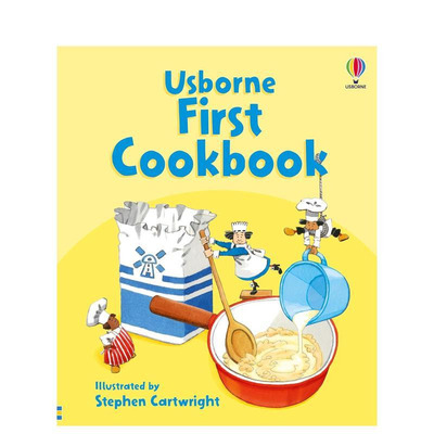 【预售】烹饪书启蒙 First Cookbook 英文儿童趣味互动绘本 英语早教进口书