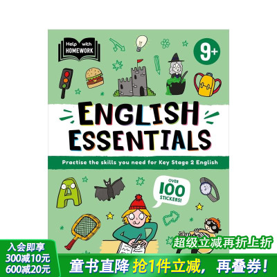【预售】作业辅导：9岁以上（英语基础） Help With Homework: Age 9+ English Essentials 原版英文儿童自然拼读 英语拓展进口书