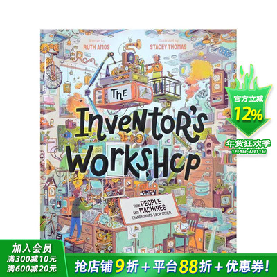 【现货】发明家的工作室：10项改变世界的发明 The Inventor's Workshop 英文儿童插画科普绘本 进口童书