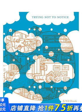 【现货】试着不去注意Trying Not to Notice Will Dinski新作漫画 小人物脱口秀演员都市生活故事 英文原版 图书