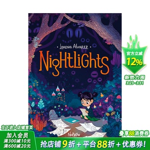 光 Alvarez 现货 午夜 正版 善优童书 Nightlights 夜灯1 英文原版 平装 插画 Lorena 进口图书 儿童漫画
