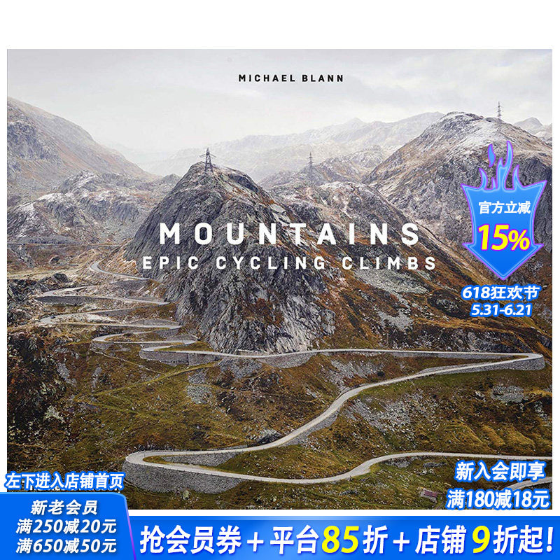 【预售】山脉：史诗般的单车攀登 英文原版艺术 Mountains: Epic Cycling Climbs