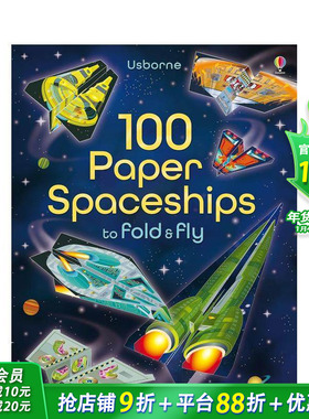 【预售】【折纸启蒙】100架纸飞船 100 Paper Spaceships to fold & fly 英文儿童趣味互动绘本 进口童书