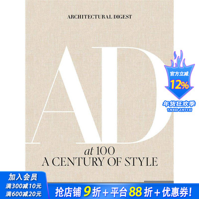 【预售】100年建筑文摘:一个世纪的风格 Architectural Digest at 100: A Century of Style 原版英文建筑设计 正版进口书