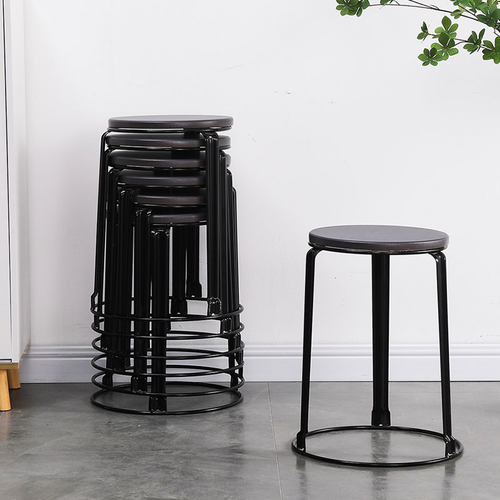 齐家玉府家用圆凳可叠摞凳子