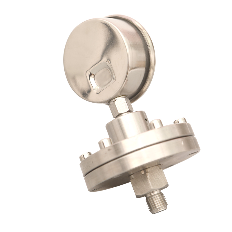 YTP60ML螺纹式隔膜压力表0-0.6/1/1.6/2.5Mpa防腐蚀膜片316L材质