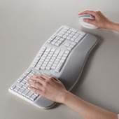 日本SANWA无线键盘鼠标套装 人体工学静音键鼠笔记本台式 电脑办公