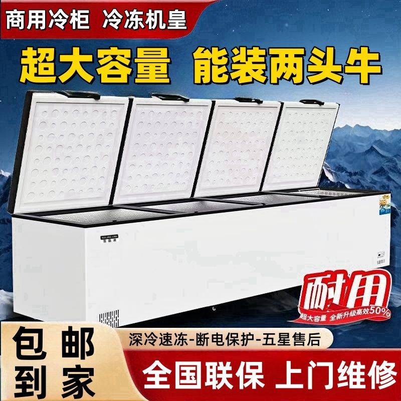 商用超大冰柜双压缩机冷柜单温冰箱冷藏全冷冻卧式大容量节能包邮