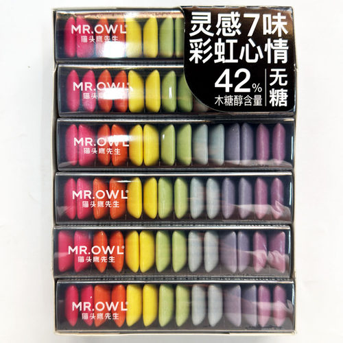 MR.OWL灵感彩虹无糖口香糖19.6g