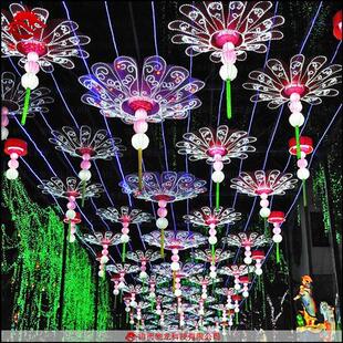 花朵吊顶悬挂花灯制作户外防水装饰彩灯民宿走廊通道春节元宵彩灯