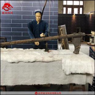 农耕文化道具设计定制传统文化民俗创意园定做动态仿真牛耕田模型