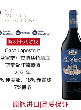 蓝宝堂Clos Apalta 智利十八罗汉红葡萄酒 拉博丝特 JS100分2021