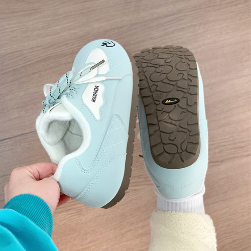 回力苹果加绒德训鞋女冬季新款