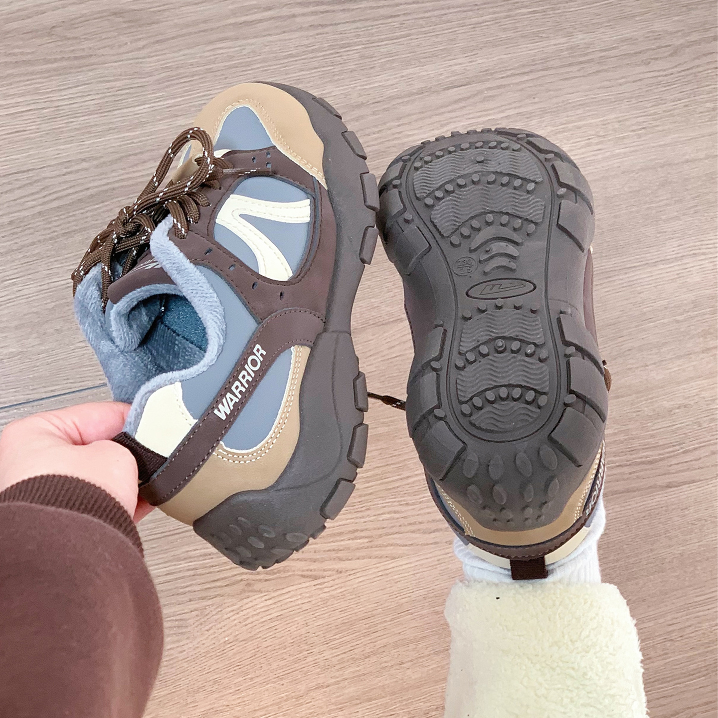 回力美拉德加绒德训运动鞋女冬季