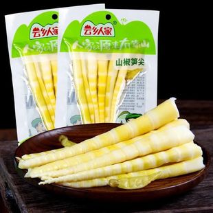 云乡人家山椒脆笋酸辣泡椒笋尖笋片竹笋下饭休闲食品辣味袋装 零食