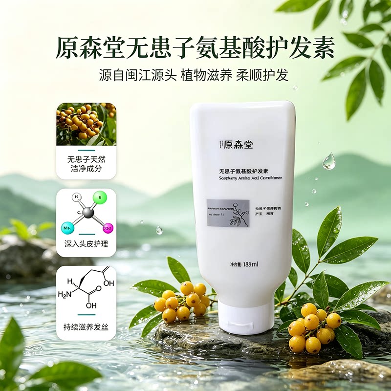 无患子氨基酸护发素去屑防毛躁改善柔顺干枯毛躁柔持久留香滋养
