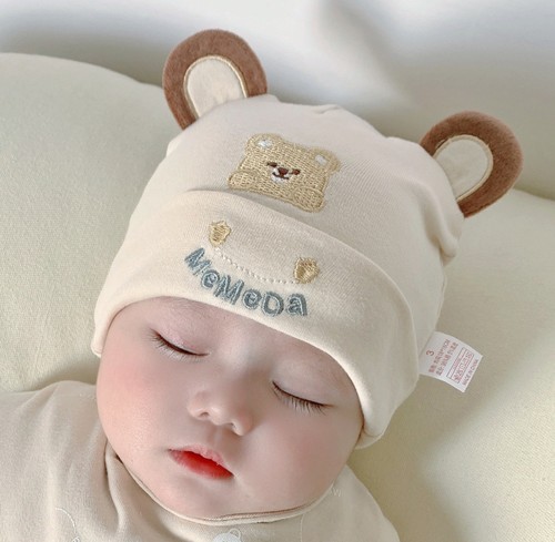 0一6月婴儿护囟门初生胎帽冬季新生的儿胎帽子秋冬3月小月龄宝宝-封面
