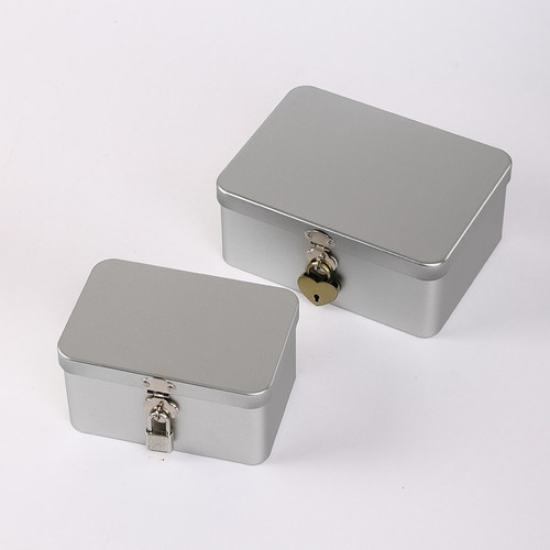 简约带锁小箱子防盗箱桌面收纳盒