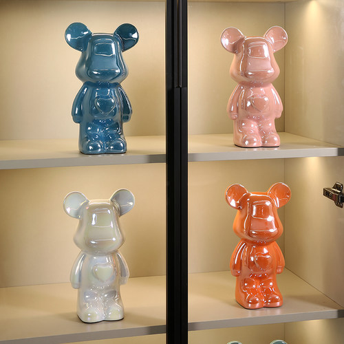 新款暴力熊陶瓷小熊零钱罐储币罐