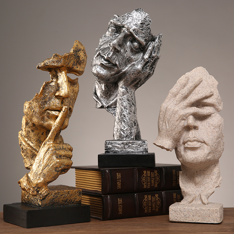 抽象艺术摆件办公室玄关酒柜装饰