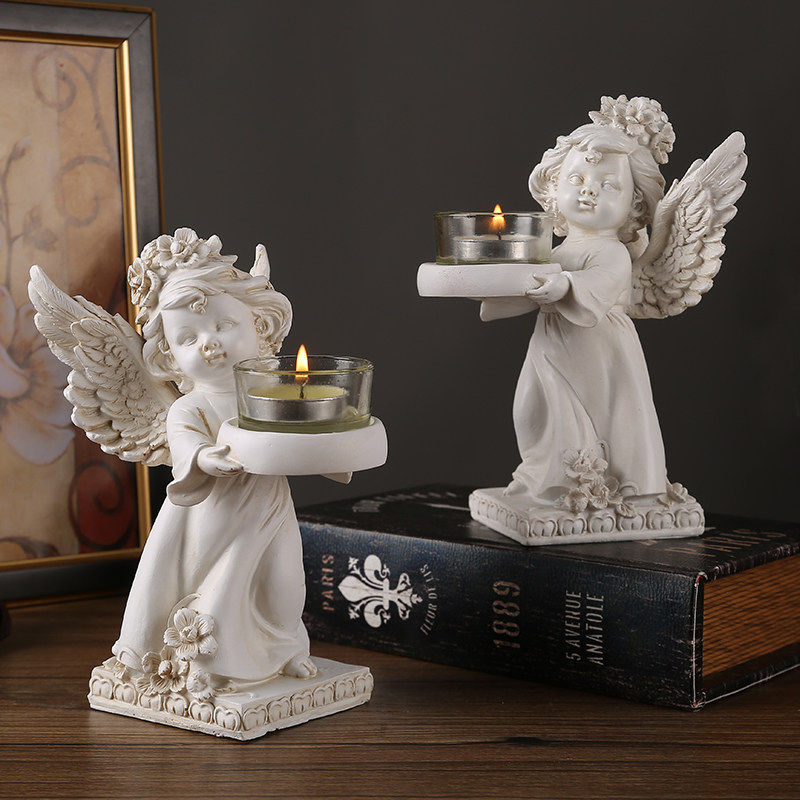 欧式复古天使烛台摆件浪漫餐桌约会氛围装饰品婚纱影楼拍摄道具,家居饰品,烛台,淘宝优惠券,粉丝福利购,淘宝优惠卷