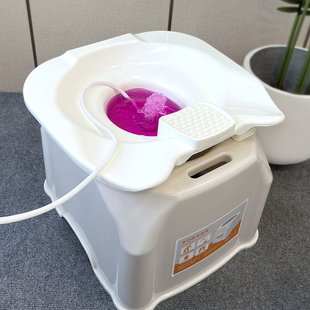 男士大口径熏蒸坐浴盆老人专用免蹲马桶盆带凳冲洗屁屁熏洗前列腺