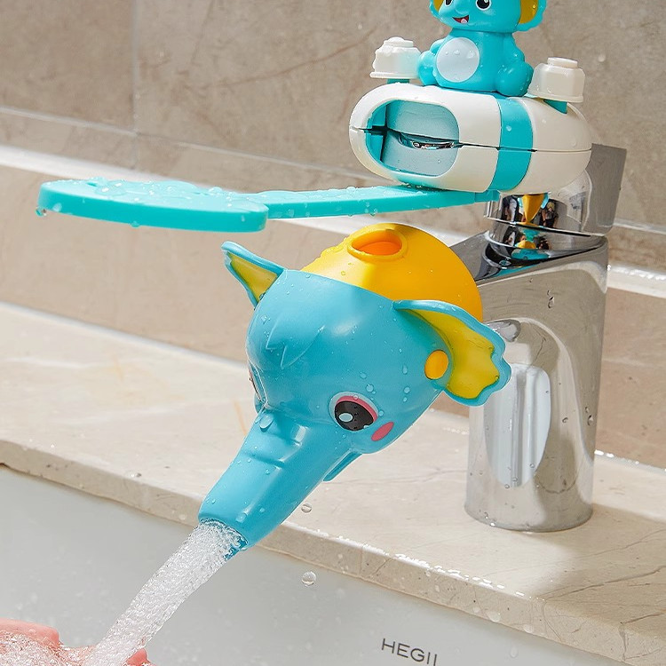 宝宝防溅洗手神器儿童硅胶水龙头延伸器婴儿卡通龙头开关延长手柄