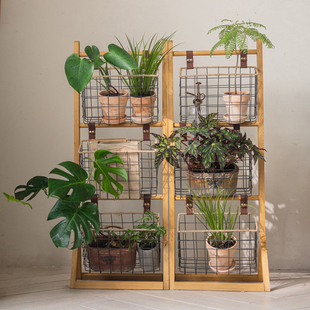 置物架实木陈列架花架简约北欧落地零食摆放架多层展示收纳整理架