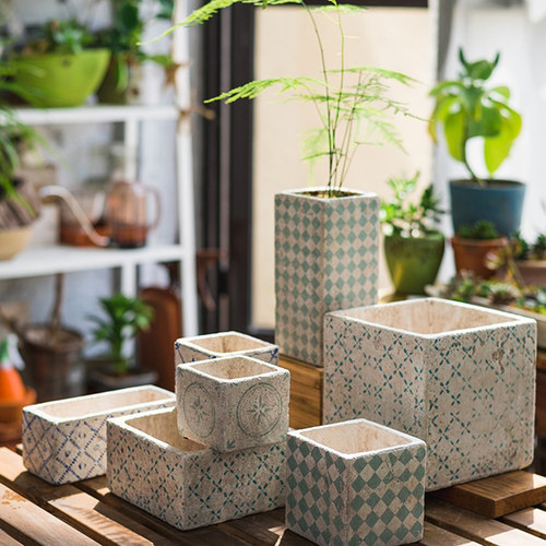 复古创意简约北欧方形多肉小花盆