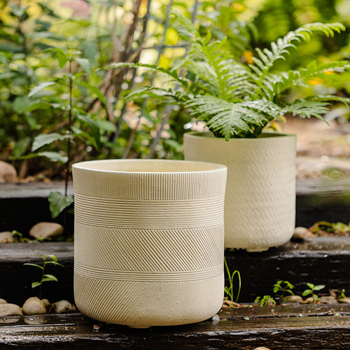 北欧简约客厅绿植花盆花园庭院