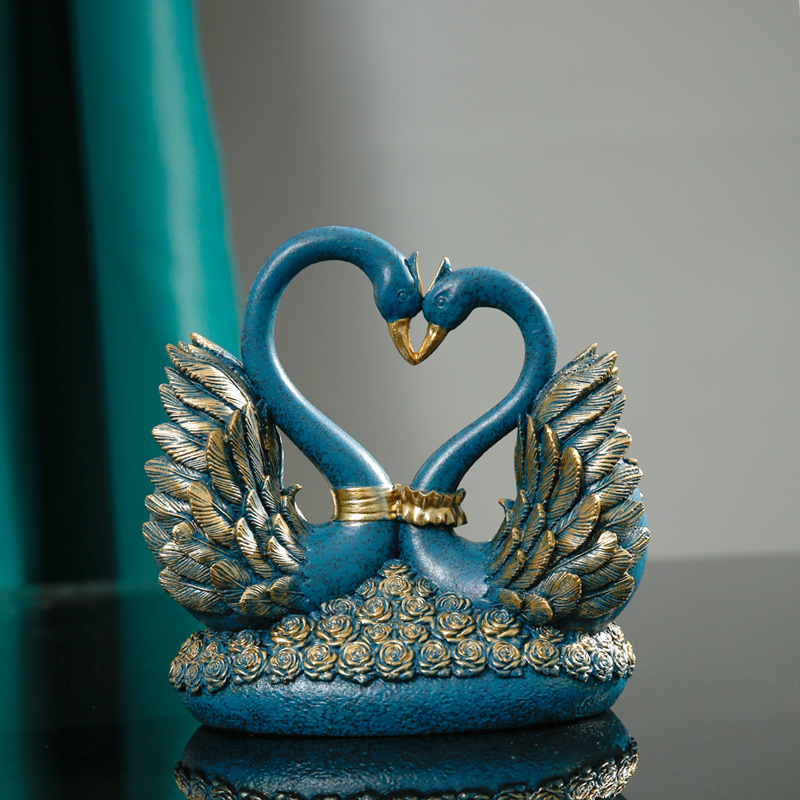 天鹅结婚礼物家居家装饰品客厅电视柜房间卧室内酒柜电视柜摆件