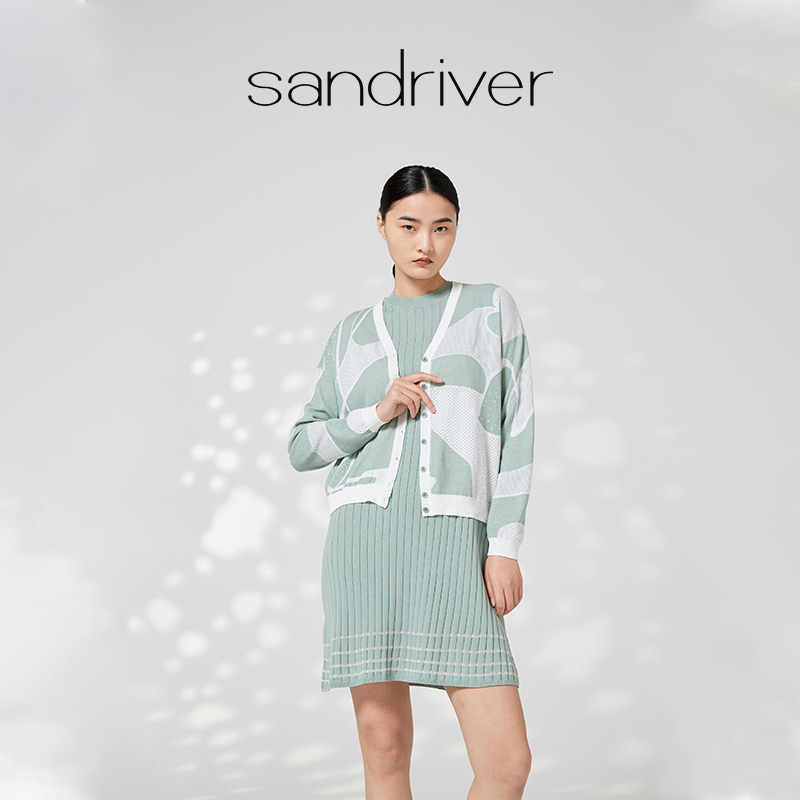 sandriver长袖针织开衫
