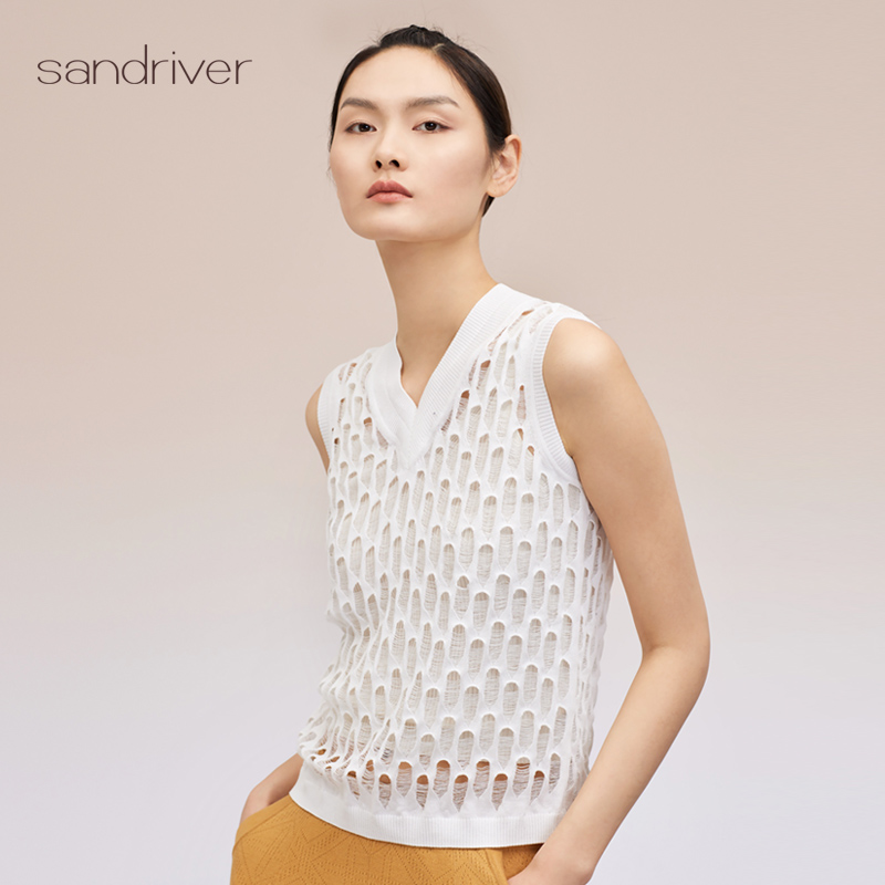 沙涓sandriver镂空女背心