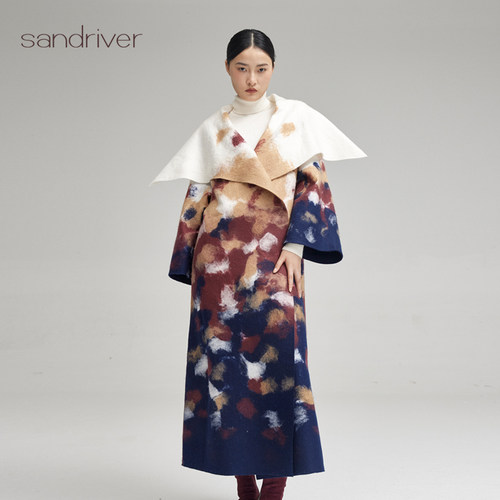 sandriver大衣羊毛毡手工